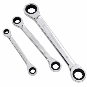 Double ended plum blossom ratchet wrench